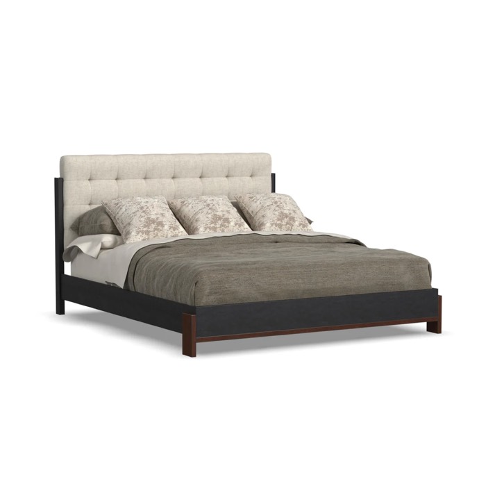 Flexsteel Waterfall Black Queen Upholstered Bed Flexsteel Waterfall Black Queen Upholstered Bed