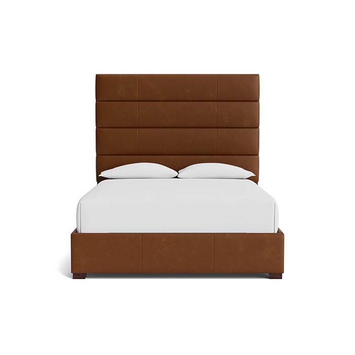 Bassett Parkton Leather Upholstered Bed Rails & Storage