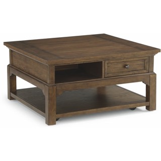 Flexsteel Square Coffee Table with Casters | Tahoe