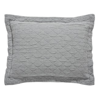 India's Heritage Colmar Cotton Quilted Grey Standard Sham