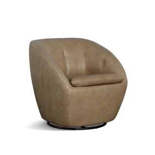 Flexsteel Wade Barley Leather Swivel Chair