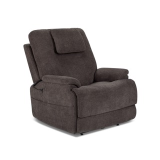 Flexsteel Zecliner Model 2+ Fabric Power Lift Recliner with Power Headrest, Lumbar, Heat & Massage