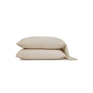 Pom Pom at Home Bamboo Linen Pillowcase Set | Natural