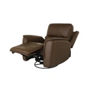 Flexsteel Henry Leather Power Swivel Gliding Recliner with Power Headrest, Lumbar, Heat & Massage Burnt Umber image 5