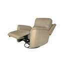 Flexsteel Henry Leather Power Swivel Gliding Recliner with Power Headrest, Lumbar, Heat & Massage Beige image 6