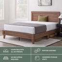 Malouf Edenbrook Classic Framed Wood Platform Bed Southern Oak image 4