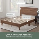 Malouf Edenbrook Classic Framed Wood Platform Bed Southern Oak image 3