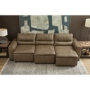 Flexsteel Graham River Leather Power Sliding Sectional Leather - River image 3