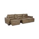 Flexsteel Graham River Leather Power Sliding Sectional Leather - River image 11