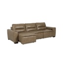 Flexsteel Graham River Leather Power Sliding Sectional Leather - River image 5