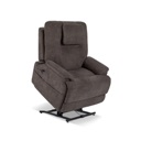 Flexsteel Zecliner Model 2+ Dove Fabric Power Lift Recliner with Power Headrest, Lumbar, Heat & Massage Dark - 35804 image 5