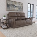 Flexsteel Carter Cappuccino Fabric Power Reclining Loveseat with Console & Power Headrests & Lumbar  image 6