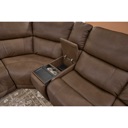 Flexsteel Carter Fabric Power Reclining Sectional with Power Headrests & Lumbar Carter Fabric LAF  - 1587-57PH image 3