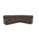 Flexsteel Carter Fabric Power Reclining Sectional with Power Headrests & Lumbar Carter Fabric LAF  - 1587-57PH image 1