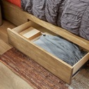 Flexsteel Normandy Upholstered Storage Bed Driftwood image 4