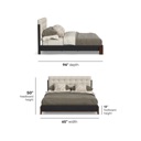 Flexsteel Waterfall Black Queen Upholstered Bed Deep ebony image 5