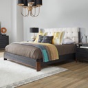 Flexsteel Waterfall Black Queen Upholstered Bed Deep ebony image 2