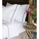 Eastern Accents Enzo Satin Stitch Sheet Set White/Dove image 2