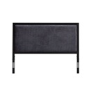 Malouf Metal Trim Upholstered Headboard Navy image 1