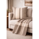 Decorum Stacy Wool Willis Stripe | Throw Taupe/Beige image 2