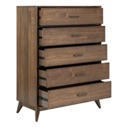 Liberty Furniture Century Modern 5 Drawer Chest Walnut image 6