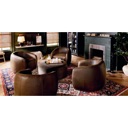 Bassett Garner Leather Barrel Swivel Chair Nubuck - 7232-8 image 2
