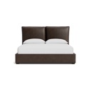 Bassett Greer Leather Upholstered Bed Sterling Sable - 7219-18 image 1