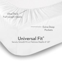 Malouf Natural Supima® Cotton Sheet Set White image 5