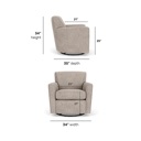 Flexsteel Kingman Fabric Swivel Glider 594-80 image 3