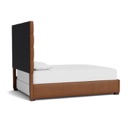 Bassett Parkton Leather Upholstered Bed Rails & Storage 7230-18 Soft Umber image 3
