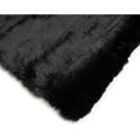 One World Furnishing Nevada Black Fur Rug Black image 2
