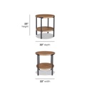 Flexsteel Millwork Brown Round End Table Rusitc Umber image 4