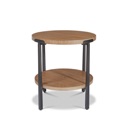 Flexsteel Millwork Brown Round End Table Rusitc Umber image 3
