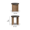 Flexsteel Eclipse Brown Round End table | Blue Stone Top Blue Stone Top image 5