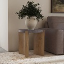 Flexsteel Eclipse Brown Round End table | Blue Stone Top Blue Stone Top image 2