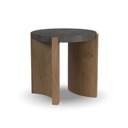 Flexsteel Eclipse Brown Round End table | Blue Stone Top