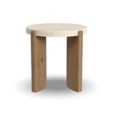 Flexsteel Eclipse Brown Round End table | White Oak Top White Oak image 3