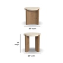 Flexsteel Eclipse Brown Round End table | White Oak Top White Oak image 5